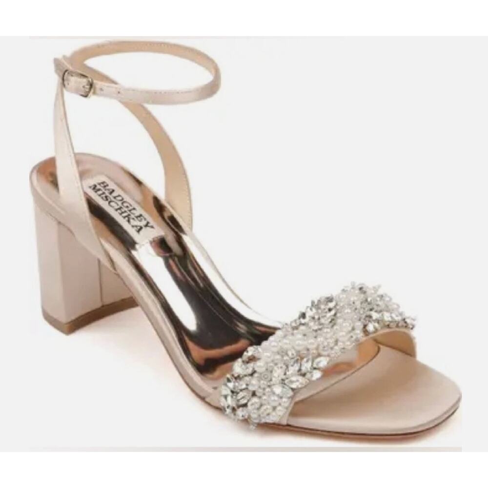 Vintage Badgley Mischka Galia Embellished Sandal - Size 9.5